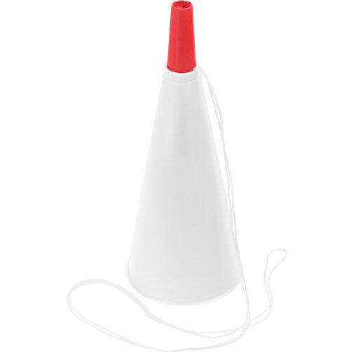 Fan-Horn , weiß, rot, PP+ABS+PES, 16,70cm (Höhe), Bild 1