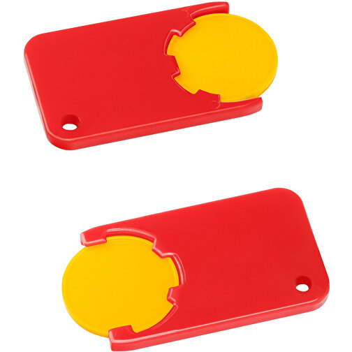 Chiphalter Mit 1€-Chip 'Beta' , gelb, rot, ABS, 5,20cm x 0,30cm x 2,90cm (Länge x Höhe x Breite), Bild 1