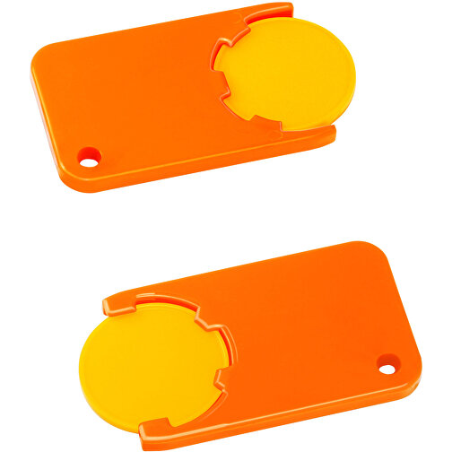 Chiphalter Mit 1€-Chip 'Beta' , gelb, orange, ABS, 5,20cm x 0,30cm x 2,90cm (Länge x Höhe x Breite), Bild 1