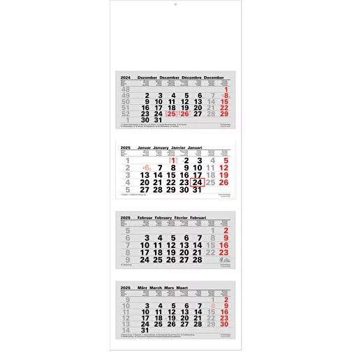 Calendrier mural pliable, agenda de 4 mois 'Junior', Image 2