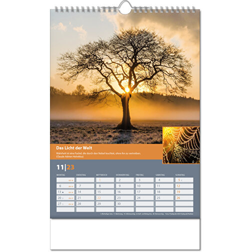 Kalender 'Landlaune' i format 24 x 38,5 cm, med Wire-O indbinding, Billede 12