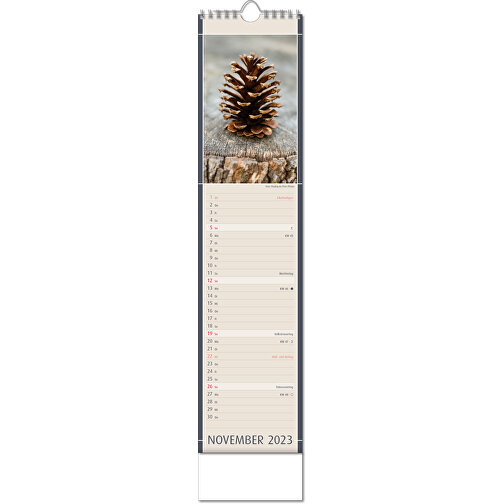 Calendrier 'Découvertes de la nature' au format 11 x 51 cm, avec reliure Wire-O, Image 12
