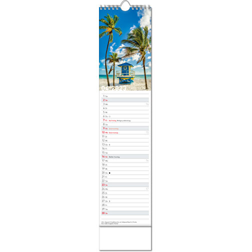 Kalender 'Destinationer' i format 11 x 51 cm, med Wire-O indbinding, Billede 5