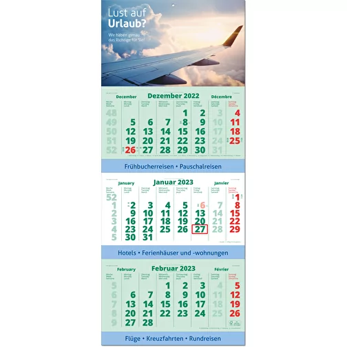 Calendrier mural pliable des rendez-vous, agenda de 3 mois 'Spécial', Image 1