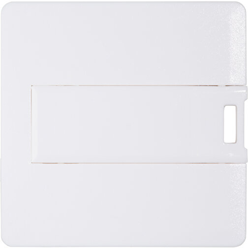 USB-Stick CARD Square 2.0 4GB , Promo Effects MB , weiss MB , 4 GB , Kunststoff MB , 3 - 10 MB/s MB , 4,00cm x 0,20cm x 4,00cm (Länge x Höhe x Breite), Bild 1