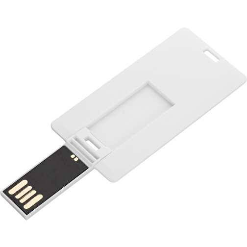 USB Stick CARD Small 2.0 4GB , Promo Effects MB , weiß MB , 4 GB , Kunststoff MB , 3 - 10 MB/s MB , 6,05cm x 0,25cm x 3,00cm (Länge x Höhe x Breite), Bild 5