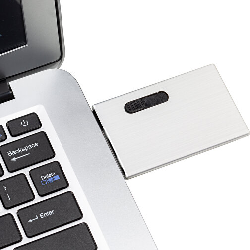 USB-Stick ALUCARD 2.0 8GB , Promo Effects MB , weiß MB , 8 GB , Aluminium MB , 3 - 10 MB/s MB , 7,50cm x 0,40cm x 4,70cm (Länge x Höhe x Breite), Bild 4