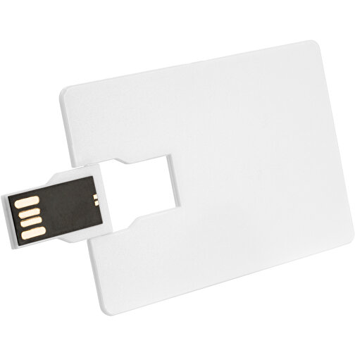 USB Stick CARD Click 2.0 2GB , Promo Effects MB , weiß MB , 2 GB , Kunststoff MB , 3 - 10 MB/s MB , 8,60cm x 0,15cm x 5,40cm (Länge x Höhe x Breite), Bild 3
