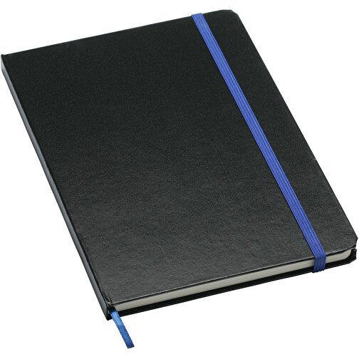Notizbuch, Maxi , schwarz, blau, PVC+PAP, 21,00cm x 1,20cm x 14,80cm (Länge x Höhe x Breite), Bild 1