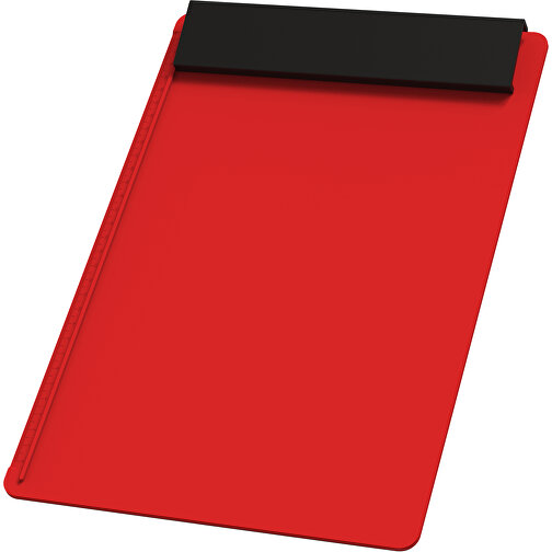 Klemmbrett DIN A4 'Alpha' , rot, schwarz, PS, 34,20cm x 2,10cm x 23,20cm (Länge x Höhe x Breite), Bild 1
