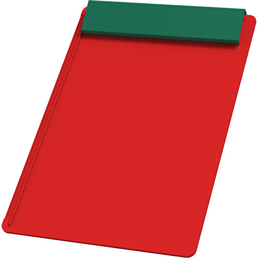 Klemmbrett DIN A4 'Alpha II' , rot, grün, PS, 34,20cm x 2,10cm x 23,20cm (Länge x Höhe x Breite), Bild 1