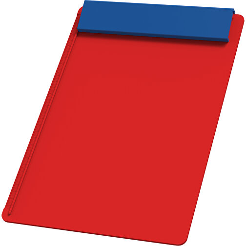 Klemmbrett DIN A4 'Alpha II' , rot, blau, PS, 34,20cm x 2,10cm x 23,20cm (Länge x Höhe x Breite), Bild 1