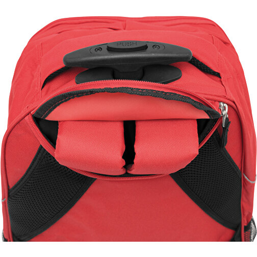 Trolley-Rucksack TRAILER , rot, 600D Polyester, 34,00cm x 28,00cm x 52,00cm (Länge x Höhe x Breite), Bild 8