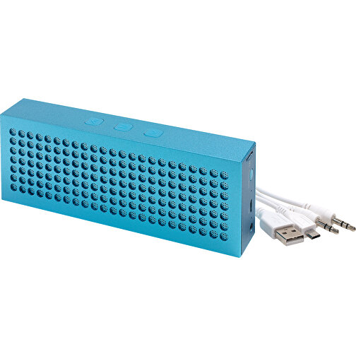 Wireless-Lautsprecher BRICK , blau, Aluminium / Kunststoff, 16,00cm x 5,80cm x 2,70cm (Länge x Höhe x Breite), Bild 1