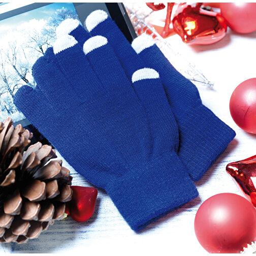 Touchscreen-Handschuh OPERATE , blau, 95% Polyacryl / 5% Elastan, 1,00cm (Länge), Bild 3