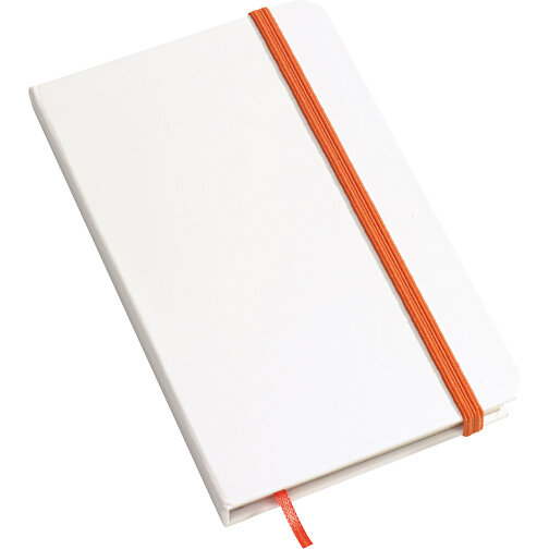 Notizbuch AUTHOR Im DIN-A6-Format , orange, weiss, Papier, 14,00cm x 1,50cm x 9,10cm (Länge x Höhe x Breite), Bild 1
