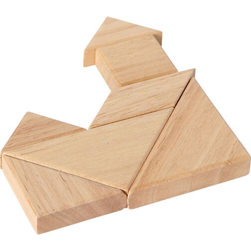 Tangram , Holz, 12,00cm x 2,40cm x 12,40cm (Länge x Höhe x Breite), Bild 2