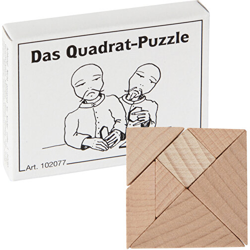Das Quadrat-Puzzle , , 6,50cm x 1,30cm x 5,00cm (Länge x Höhe x Breite), Bild 1
