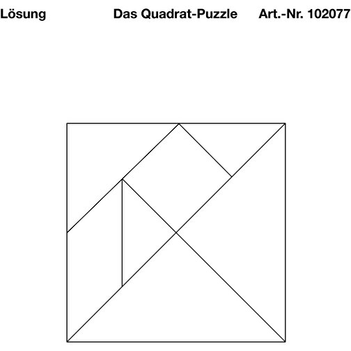 Das Quadrat-Puzzle , , 6,50cm x 1,30cm x 5,00cm (Länge x Höhe x Breite), Bild 4