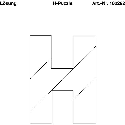 H-Puzzle , , 6,50cm x 1,30cm x 5,00cm (Länge x Höhe x Breite), Bild 4