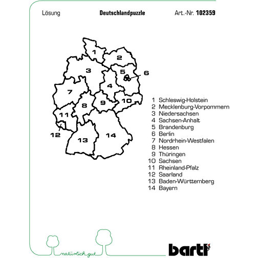 Deutschlandpuzzle , , 10,00cm x 3,00cm x 7,50cm (Länge x Höhe x Breite), Bild 2