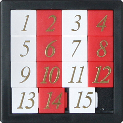 Zahlen-Schiebepuzzle , , 6,50cm x 0,50cm x 6,50cm (Länge x Höhe x Breite), Bild 1