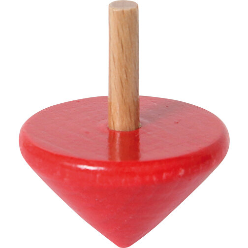 Kreisel Rot D3,3cm , Holz, 4,50cm (Höhe), Bild 3