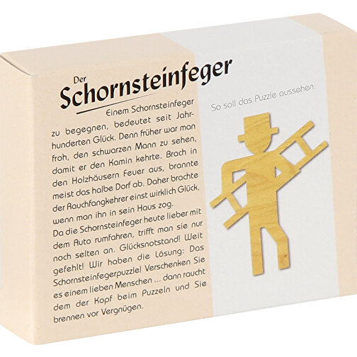 Der Schornsteinfeger , Holz, 8,80cm x 2,00cm x 6,50cm (Länge x Höhe x Breite), Bild 2