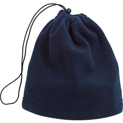 Fleece-Schalmütze VARIOUS , marineblau, 100% Polyester, 220 g/m², Einheitsgröße, 27,50cm x 27,50cm (Länge x Breite), Bild 1