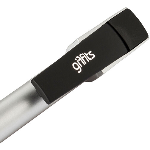 USB Kugelschreiber UK-I , Promo Effects MB , silber MB , 4 GB , Metall, Clip gummiert MB , 3 - 10 MB/s MB , 13,80cm (Länge), Bild 4
