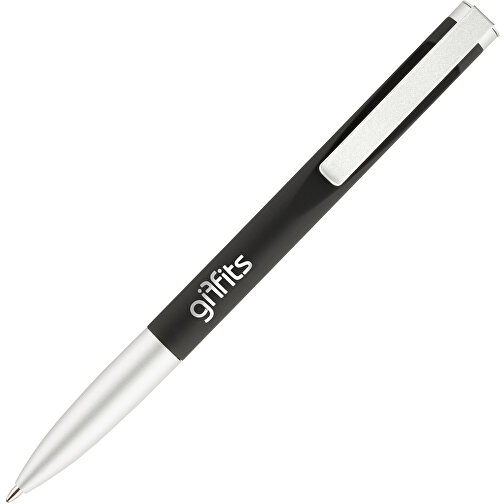 Kugelschreiber ONYX K-VIII , Promo Effects, schwarz, Metall gummiert, 14,00cm (Länge), Bild 1