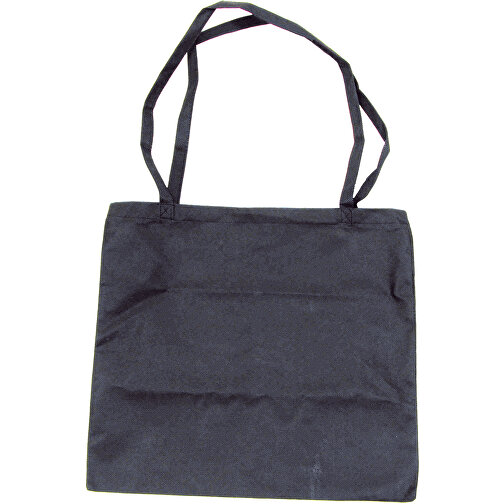 Non Woven Tasche Mit Langen Henkeln , schwarz, Polypropylen, 41,00cm x 37,00cm (Höhe x Breite), Bild 1