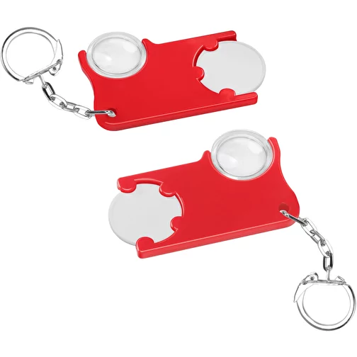 Porte-clés jeton1 € avec loupe, Image 1