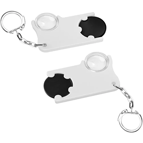 Porte-clés jeton1 € avec loupe, Image 1