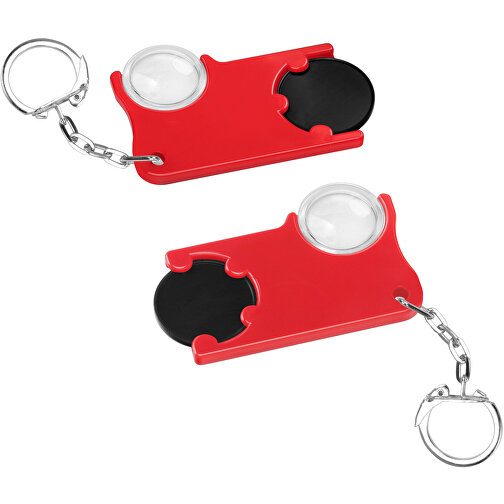 Porte-clés jeton1 € avec loupe, Image 1