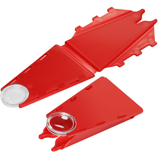 Zeckenentferner Mit Lupe , rot, PP+PS, 13,20cm x 0,10cm x 4,80cm (Länge x Höhe x Breite), Bild 1