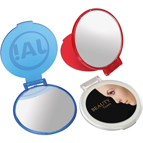 Taschenspiegel, Rund , glasklar, PS+GL, 0,04cm (Höhe), Bild 2