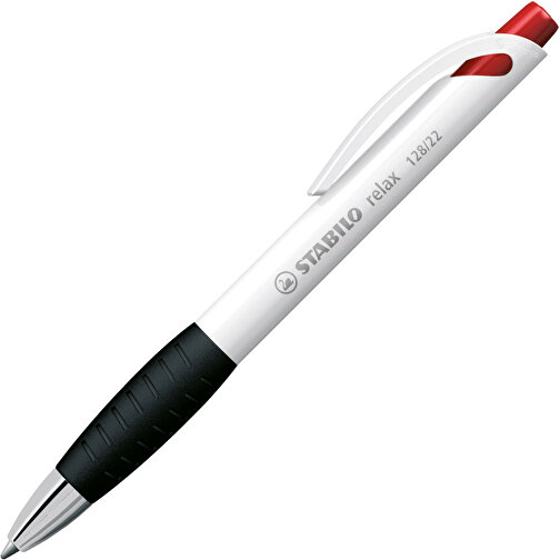 STABILO Relax Kugelschreiber , Stabilo, rot, Kunststoff, 14,60cm x 1,60cm x 1,30cm (Länge x Höhe x Breite), Bild 2