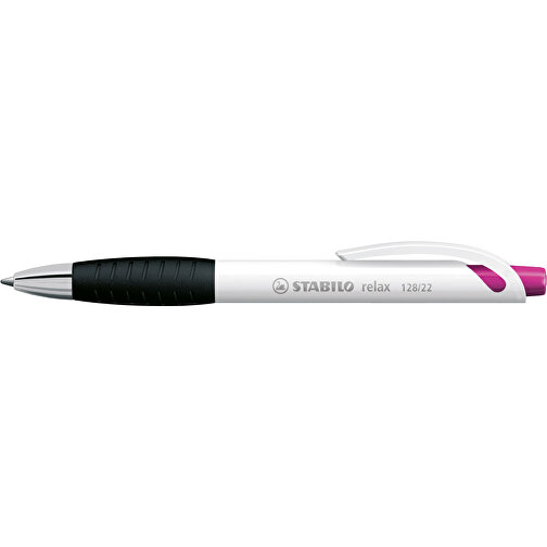 STABILO Relax Kugelschreiber , Stabilo, pink, Kunststoff, 14,60cm x 1,60cm x 1,30cm (Länge x Höhe x Breite), Bild 3