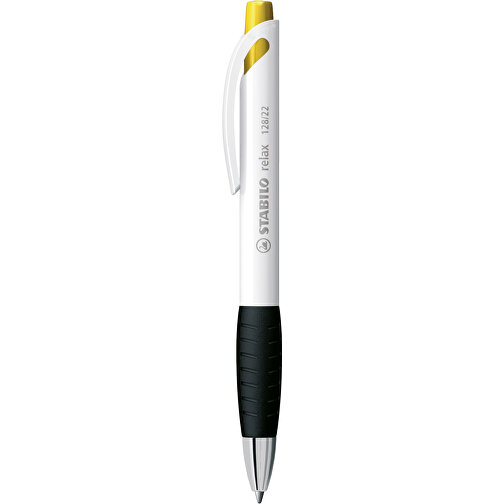 STABILO Relax Kugelschreiber , Stabilo, gelb, Kunststoff, 14,60cm x 1,60cm x 1,30cm (Länge x Höhe x Breite), Bild 1