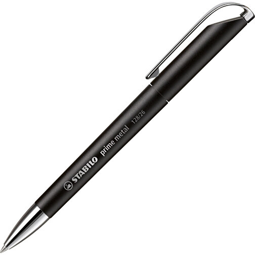 STABILO Prime Metal Kugelschreiber , Stabilo, schwarz, Metall, 14,40cm x 1,50cm x 1,20cm (Länge x Höhe x Breite), Bild 2