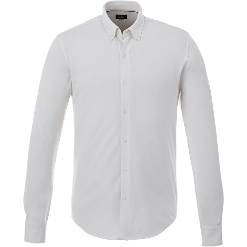 Bigelow Langarm Hemd , weiß, Double Pique Strick 95% Baumwolle, 5% Elastan, 200 g/m2, XL, , Bild 2