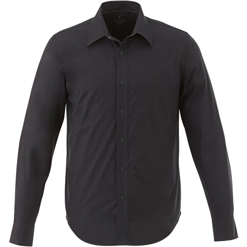 Hamell Langärmliges Hemd , schwarz, Poplin-Gewebe 97% Baumwolle, 3% Elastan, 118 g/m2, M, , Bild 2