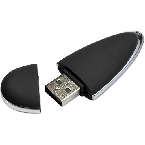 USB-Stick Drop 16GB , Promo Effects MB , schwarz MB , 16 GB , Kunststoff MB , 3 - 10 MB/s MB , 6,00cm x 1,20cm x 2,50cm (Länge x Höhe x Breite), Bild 1