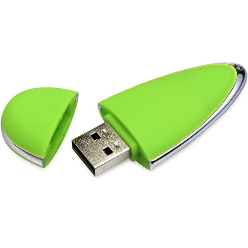 USB-Stick Drop 1GB , Promo Effects MB , grün MB , 1 GB , Kunststoff MB , 3 - 10 MB/s MB , 6,00cm x 1,20cm x 2,50cm (Länge x Höhe x Breite), Bild 1