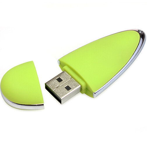USB-Stick Drop 8GB , Promo Effects MB , hellgrün MB , 8 GB , Kunststoff MB , 3 - 10 MB/s MB , 6,00cm x 1,20cm x 2,50cm (Länge x Höhe x Breite), Bild 1