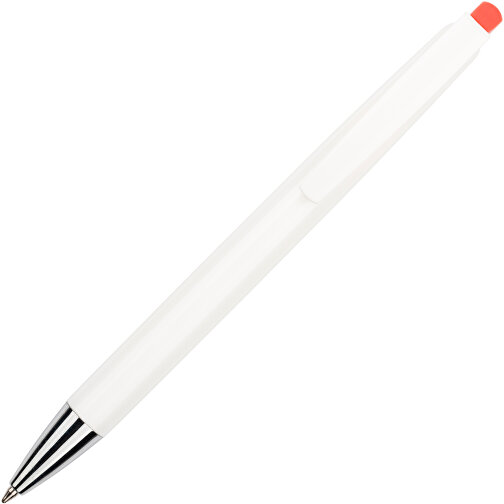 Kugelschreiber Roxi Weiß , Promo Effects, weiß / rot, Kunststoff, 14,10cm (Länge), Bild 5