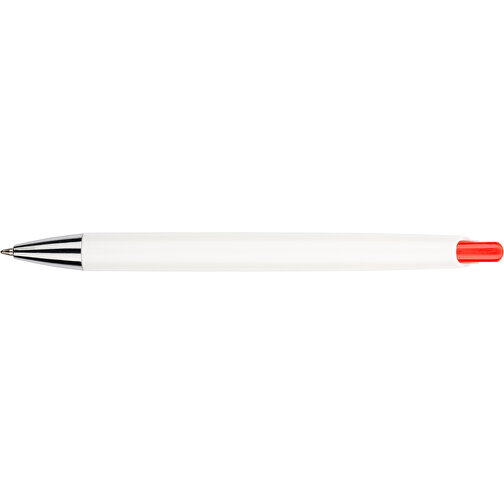 Kugelschreiber Roxi Weiß , Promo Effects, weiß / rot, Kunststoff, 14,10cm (Länge), Bild 8