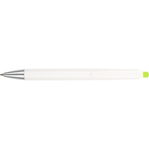 Kugelschreiber Roxi Weiß , Promo Effects, weiß / grün, Kunststoff, 14,10cm (Länge), Bild 6