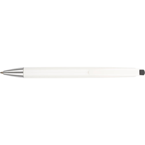 Kugelschreiber Roxi Weiß , Promo Effects, weiß / schwarz, Kunststoff, 14,10cm (Länge), Bild 6